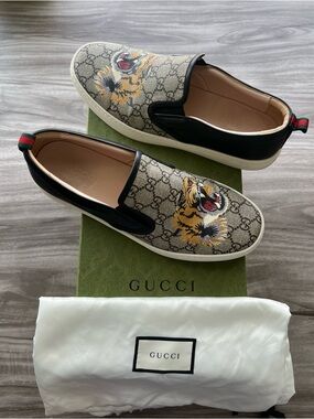 Gucci Slip On Supreme GG Tiger Size 10.5 US (9.5 UK) Mens